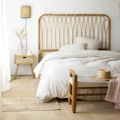 Made in Meubles Applique murale demi cercle en rotin et cannage Rim