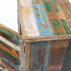 Made in Meubles Armoire à lattes en bois coloré Ethnik
