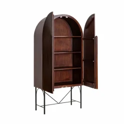 Made in Meubles Armoire arrondie en bois de manguier Julio