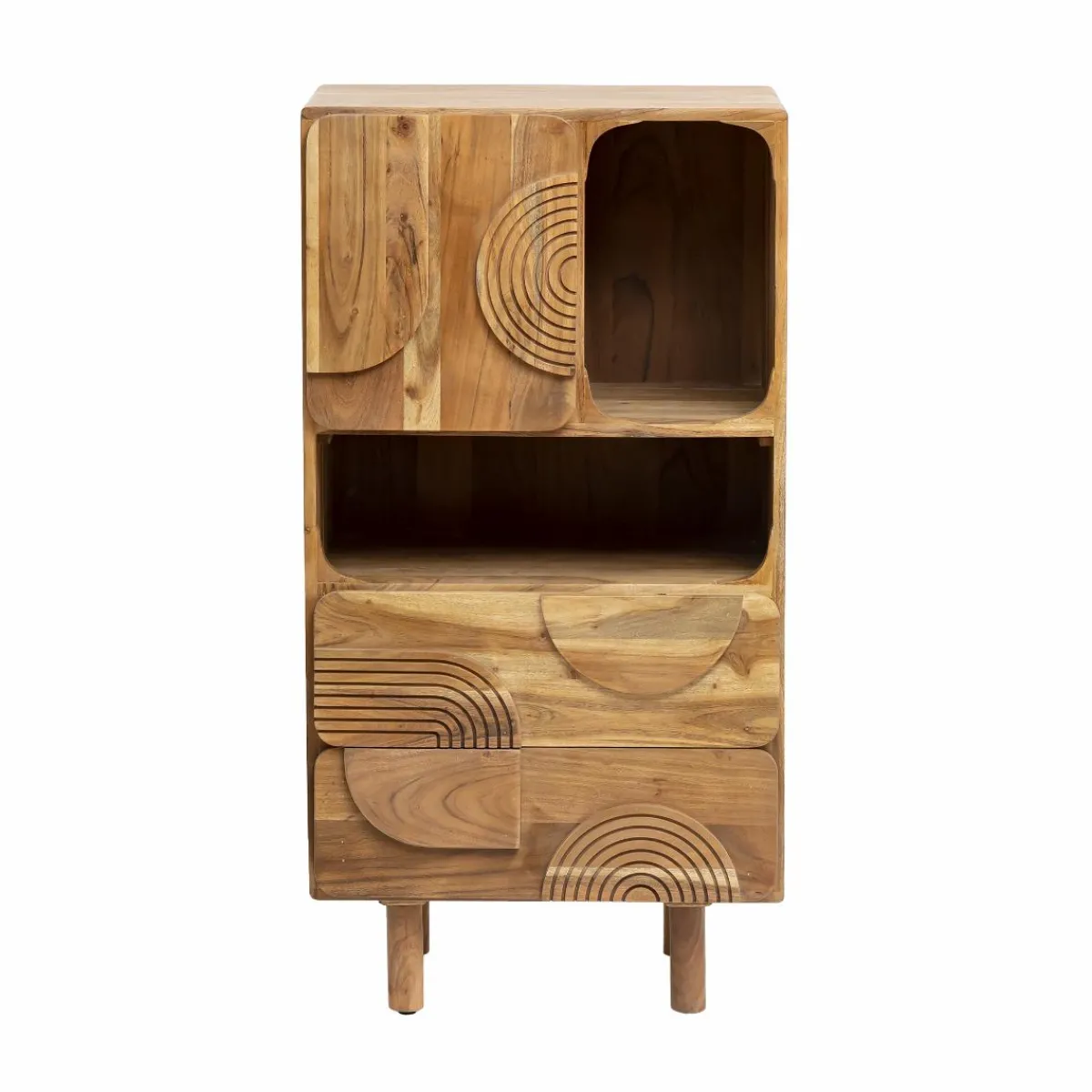 Made in Meubles Armoire en bois d'acacia Tilio