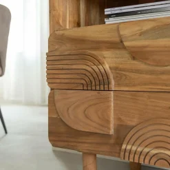 Made in Meubles Armoire en bois d'acacia Tilio