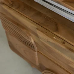 Made in Meubles Armoire en bois d'acacia Tilio