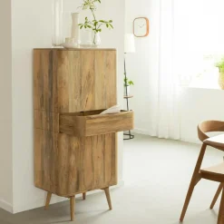 Made in Meubles Armoire en bois de manguier Aléna