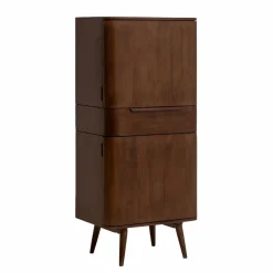 Made in Meubles Armoire en bois de manguier foncé Aléna