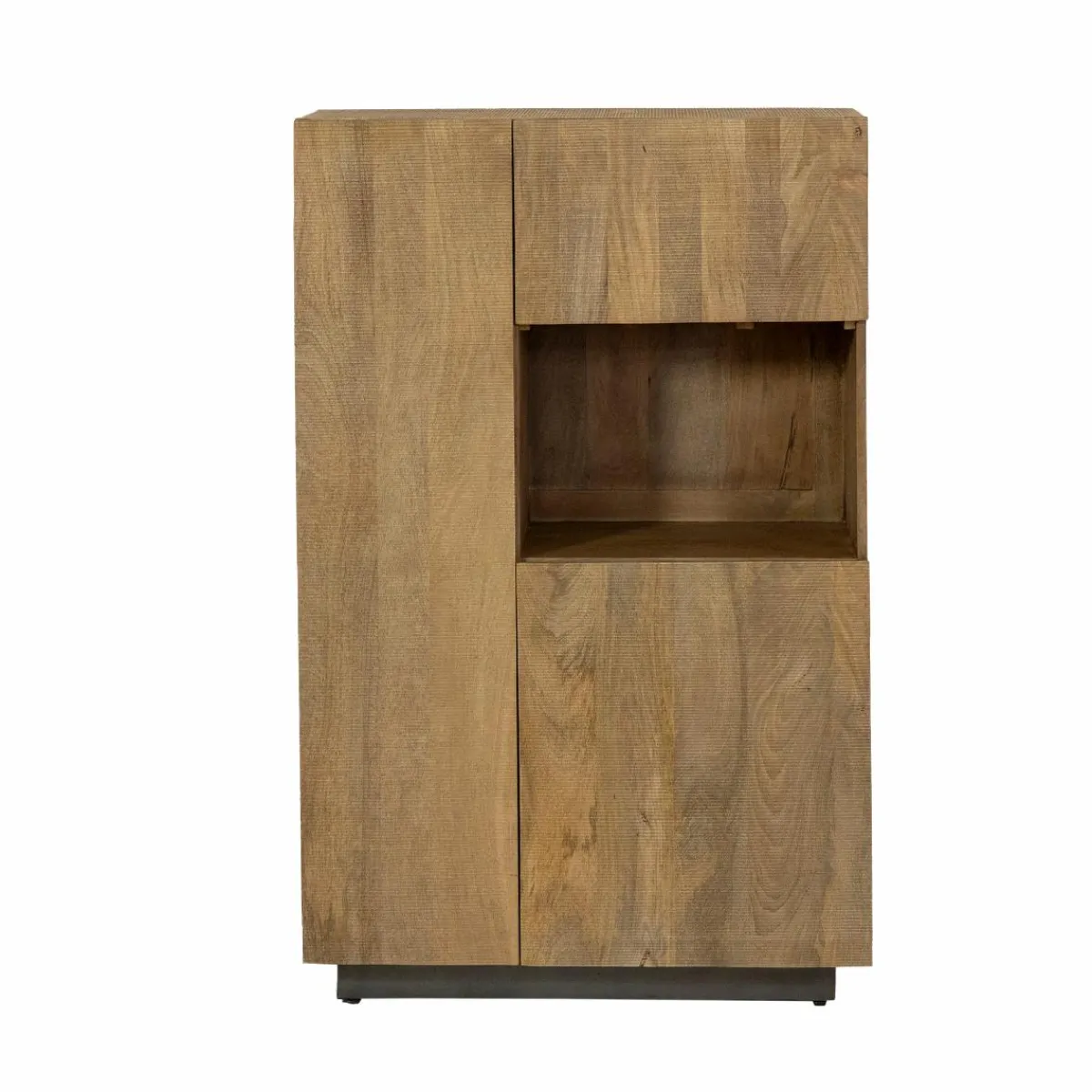 Made in Meubles Armoire en bois de manguier et métal Isil