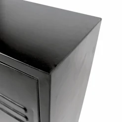 Made in Meubles Armoire en métal noir 2 portes Locker