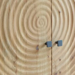Made in Meubles Armoire en pin et métal Rondin