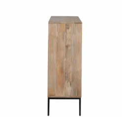 Made in Meubles Armoire sculptée en bois de manguier Marc