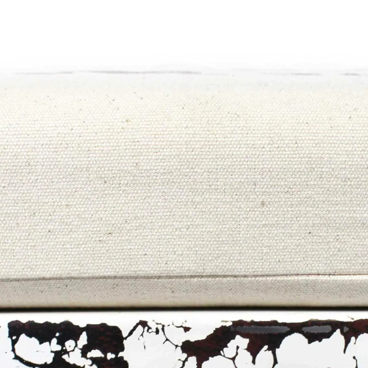 Made in Meubles Banc avec rangement en métal blanc Félicie