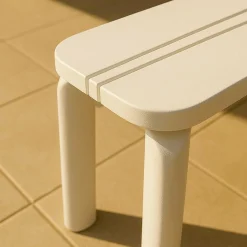Made in Meubles Banc en aluminium blanc Apollon