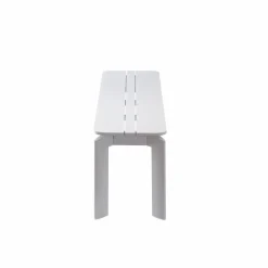 Made in Meubles Banc en aluminium blanc Apollon