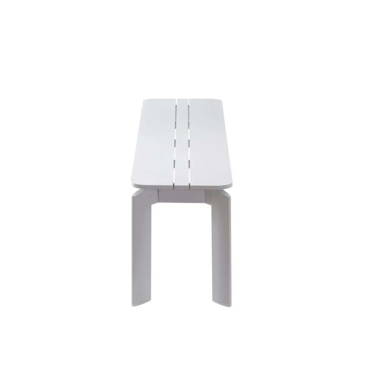 Made in Meubles Banc en aluminium blanc Apollon