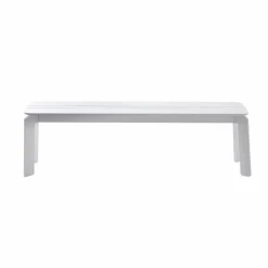 Made in Meubles Banc en aluminium blanc Apollon