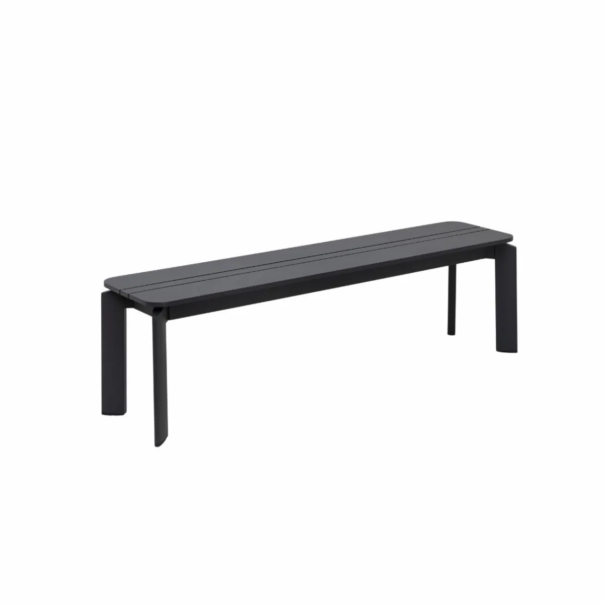 Made in Meubles Banc en aluminium gris Apollon