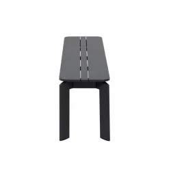 Made in Meubles Banc en aluminium gris Apollon