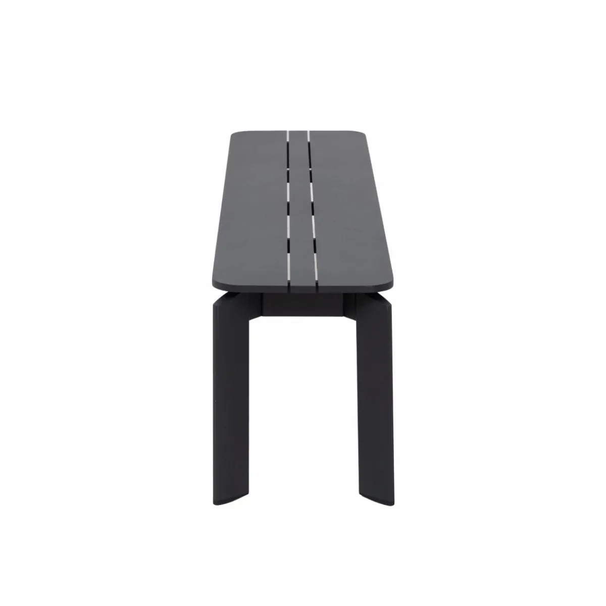Made in Meubles Banc en aluminium gris Apollon