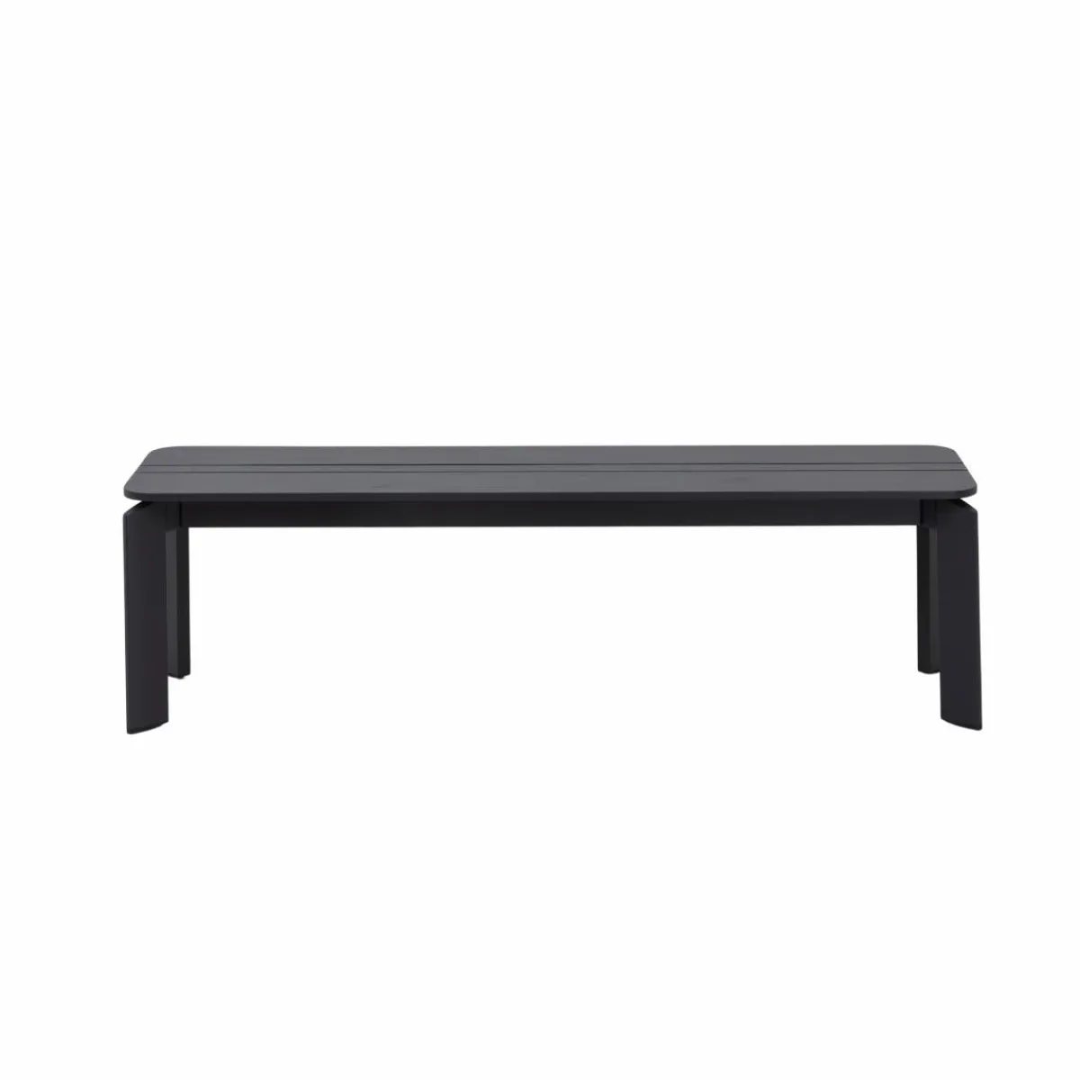 Made in Meubles Banc en aluminium gris Apollon