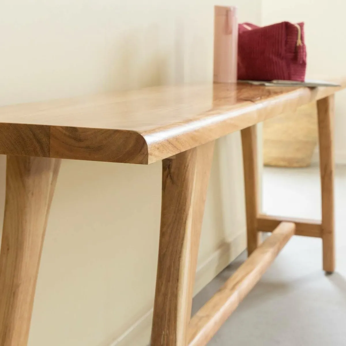 Made in Meubles Banc en bois d'acacia massif Orane