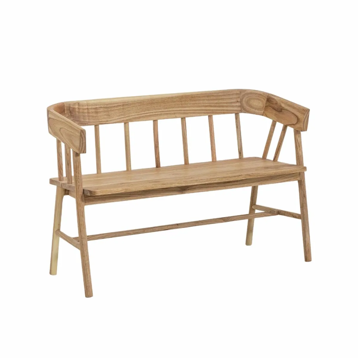 Made in Meubles Banc en bois de teck brut June