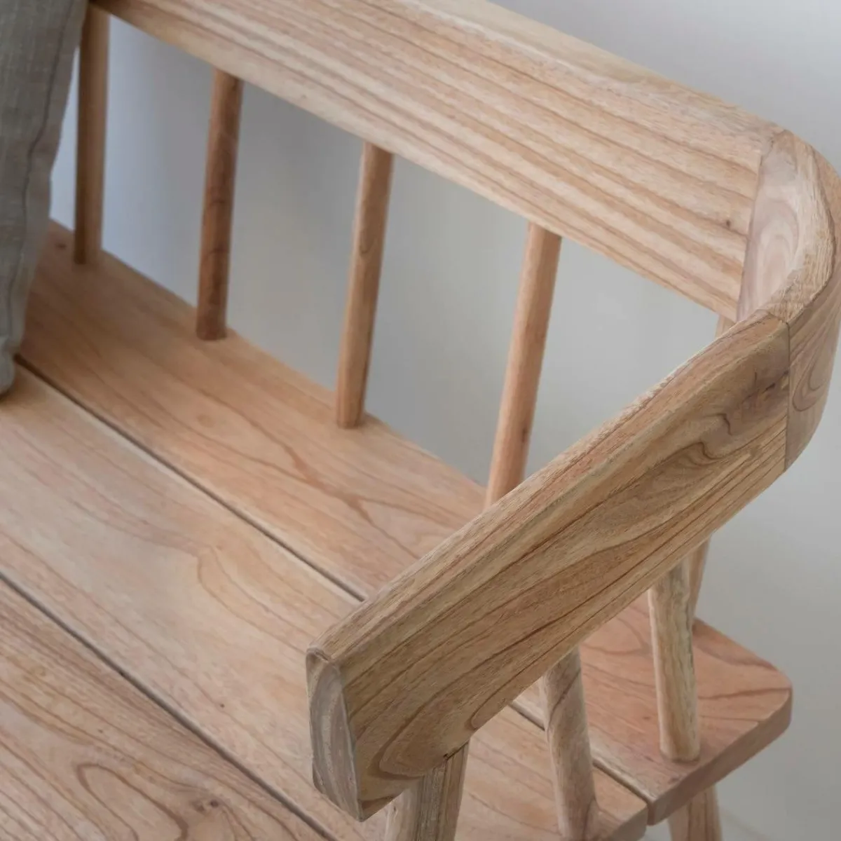 Made in Meubles Banc en bois de teck brut June