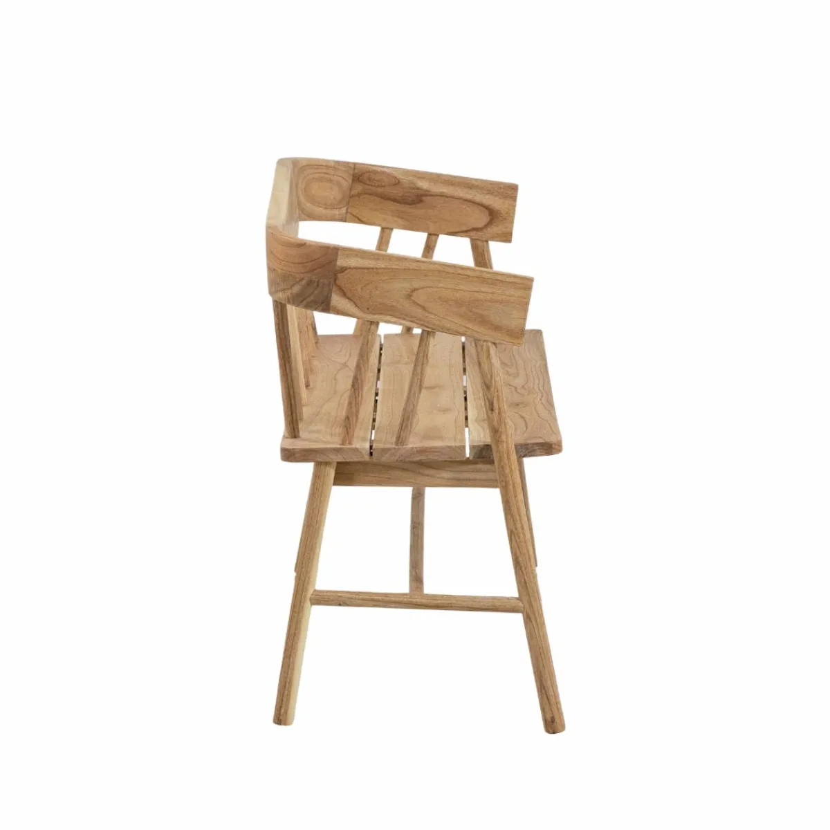 Made in Meubles Banc en bois de teck brut June