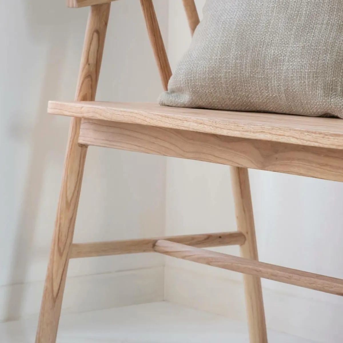 Made in Meubles Banc en bois de teck brut June
