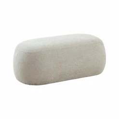 Made in Meubles Banc en tissu écru Lola