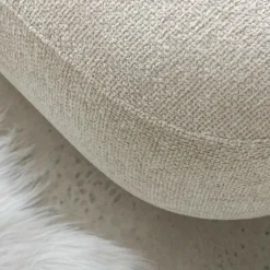 Made in Meubles Banc en tissu écru Lola