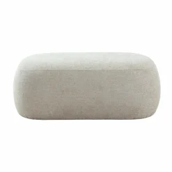 Made in Meubles Banc en tissu écru Lola