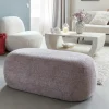 Made in Meubles Banc en tissu lilas Lola