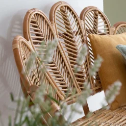 Made in Meubles Banquette fleur de jardin en rotin Rattan