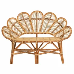 Made in Meubles Banquette fleur de jardin en rotin Rattan