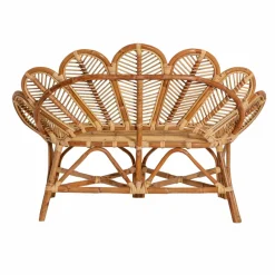 Made in Meubles Banquette fleur de jardin en rotin Rattan