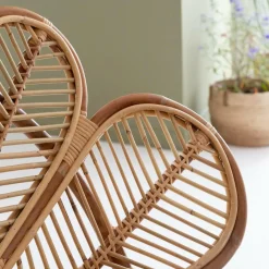 Made in Meubles Banquette fleur de jardin en rotin Rattan