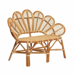 Made in Meubles Banquette fleur en rotin Rattan
