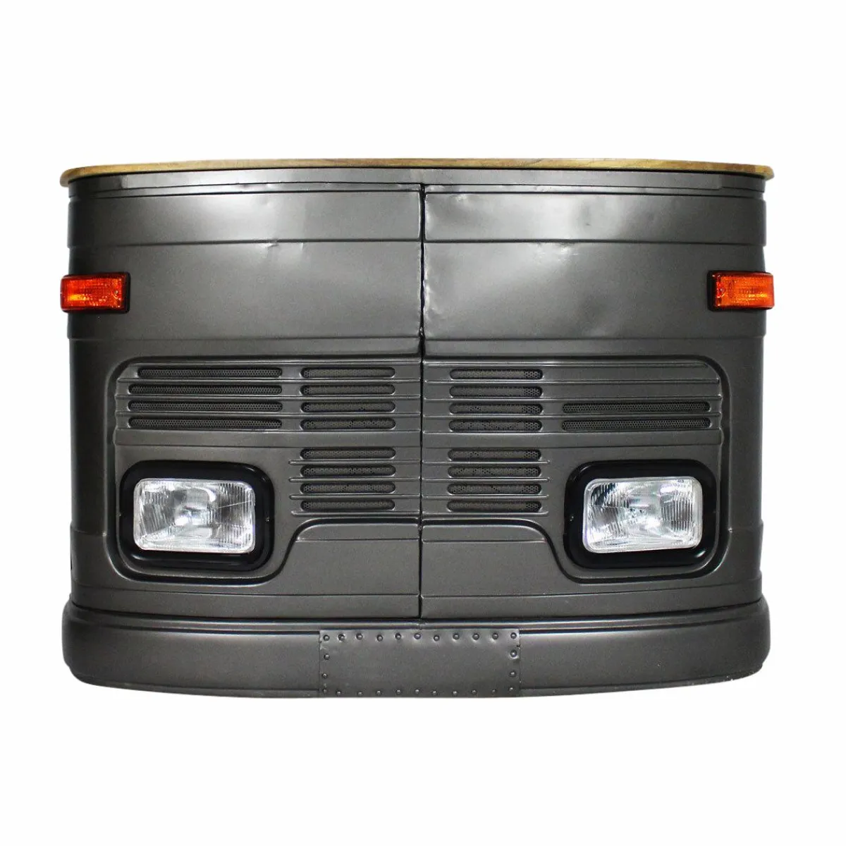 Made in Meubles Bar camion en métal gris Tata
