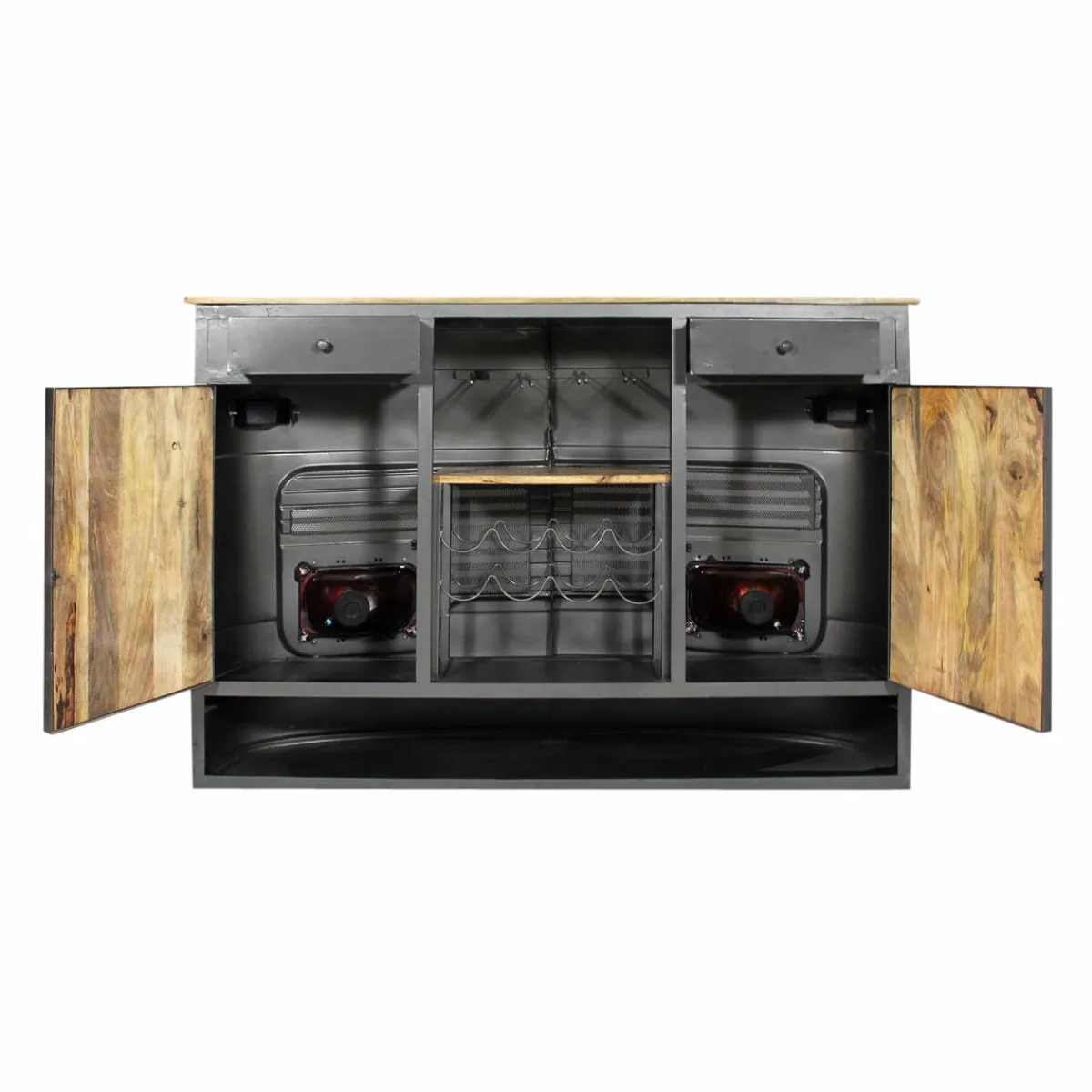 Made in Meubles Bar camion en métal gris Tata
