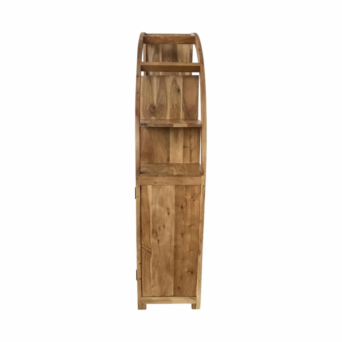Made in Meubles Bibliothèque asymétrique en bois d'acacia Nathan