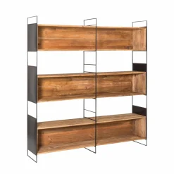 Made in Meubles Bibliothèque en bois recyclé 180 cm Blaise