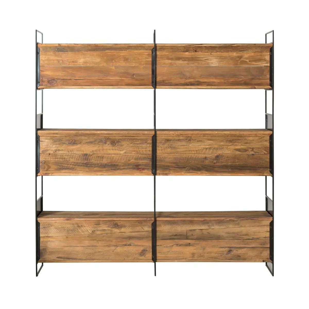 Made in Meubles Bibliothèque en bois recyclé 180 cm Blaise