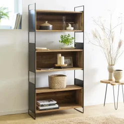 Made in Meubles Bibliothèque en bois recyclé 90 cm Blaise