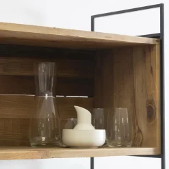 Made in Meubles Bibliothèque en bois recyclé 90 cm Blaise