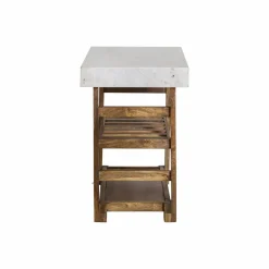 Made in Meubles Billot en marbre et bois Louca
