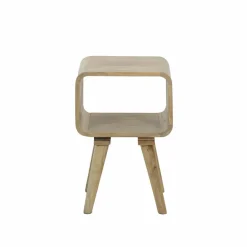 Made in Meubles Bout de canapé avec niche en bois de manguier Maëva