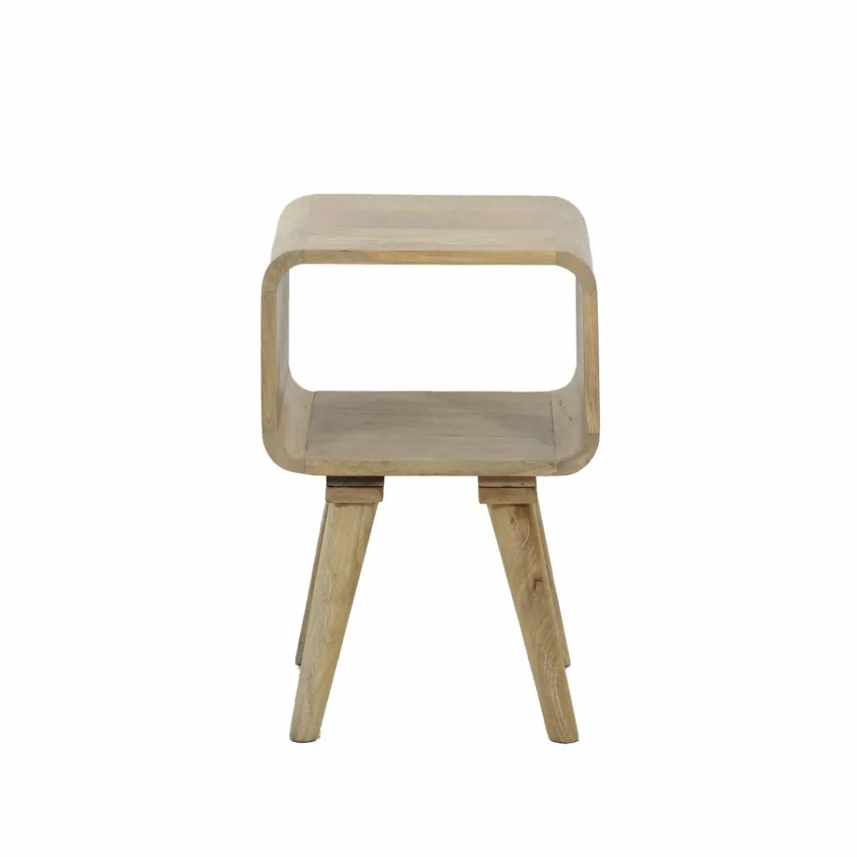 Made in Meubles Bout de canapé avec niche en bois de manguier Maëva