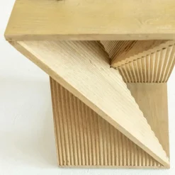 Made in Meubles Bout de canapé en bois de manguier Amara