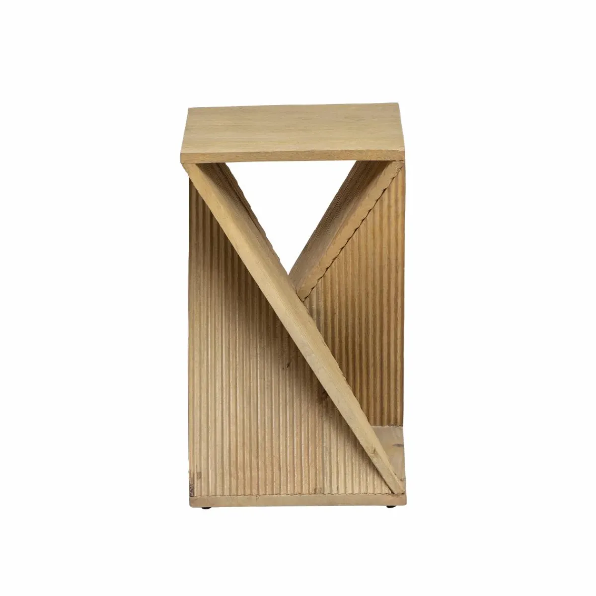 Made in Meubles Bout de canapé en bois de manguier Amara
