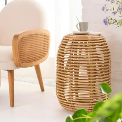 Made in Meubles Bout de canapé en rotin Rattan