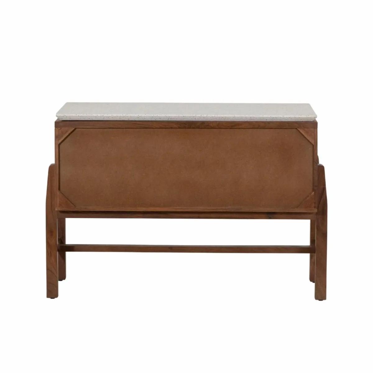 Made in Meubles Buffet 2 portes en bois d'acacia et terrazzo Kaelis