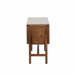 Made in Meubles Buffet 2 portes en bois d'acacia et terrazzo Kaelis